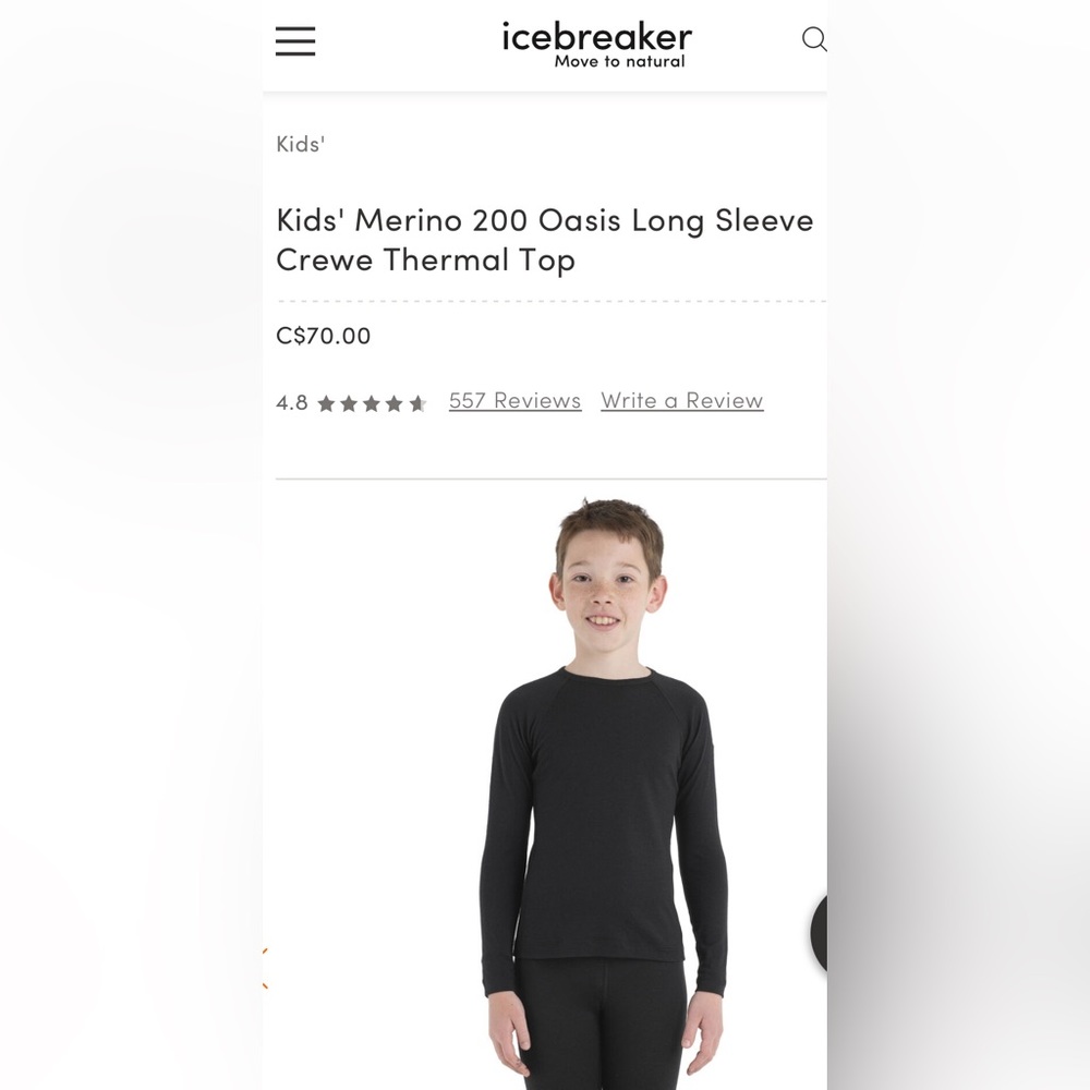 Icebreaker Merino 200 Oasis Longsleeve Thermal Top